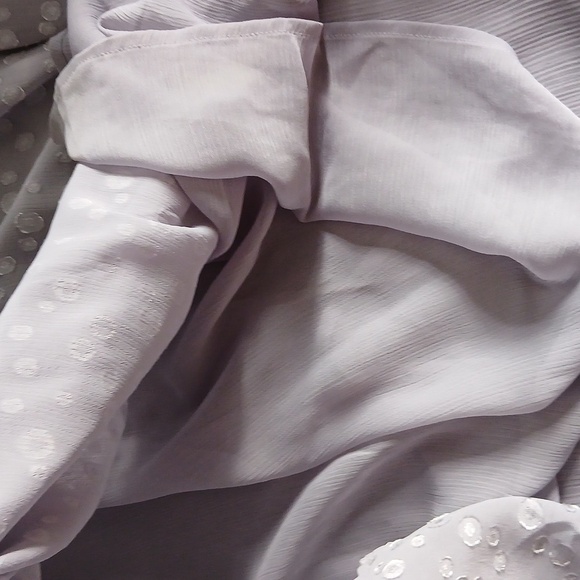 Roz& Ali lavender polka dot pleated blouse size 2X - Picture 13 of 16